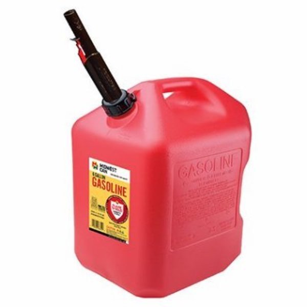 Midwest Can 6GAL RED Poly Gas Can 6610
